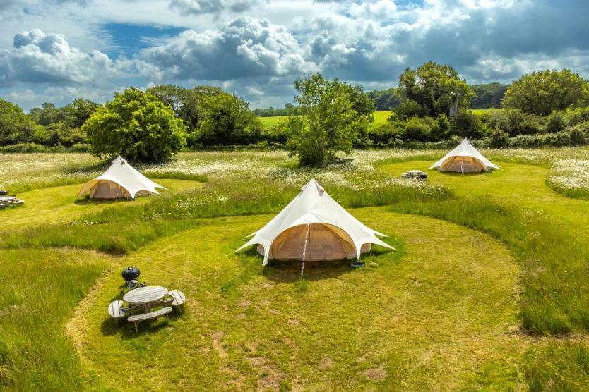 Red Clover At Blanca'S Bell Tents Villa Ringstead  Kültér fotó